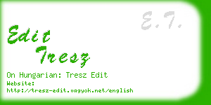 edit tresz business card